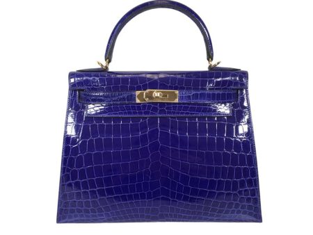 Hermès Shiny Nilo Kelly Blue Electric Fashion