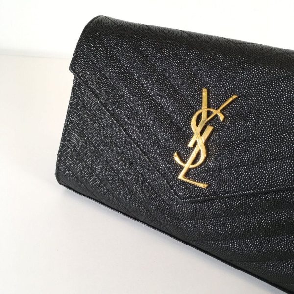 Saint Laurent (YSL) Matelasse Wallet on Chain Online