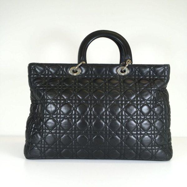 Dior Lady Dior Large Tote Black shw Online Hot Sale