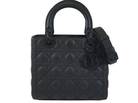 Dior Lady Dior Black Ultramatte Bag For Sale