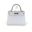 Hermes Kelly 28 Blue Glacier Epsom PHW C For Cheap