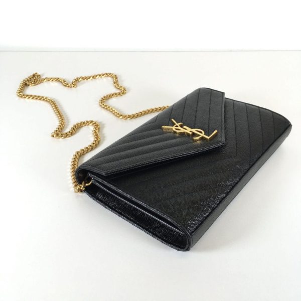 Saint Laurent (YSL) Matelasse Wallet on Chain Online