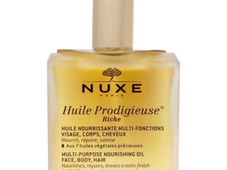 Huile Prodigieuse Riche Multi-Purpose Nourishing Oil by Nuxe for Unisex - 3.3 oz Oil For Cheap