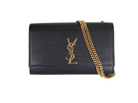 Saint Laurent Kate Medium Black GHW Bag Online now