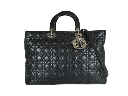 Dior Lady Dior Large Tote Black shw Online Hot Sale