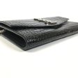 Saint Laurent Croc Embossed Wallet on Chain Online