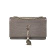 Saint Laurent Kate Croc Embossed Tassel Bag Online Sale