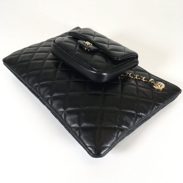 Chanel Case with Square Flap Bag For Discount