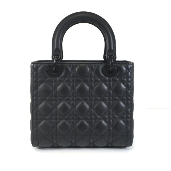 Dior Lady Dior Black Ultramatte Bag For Sale