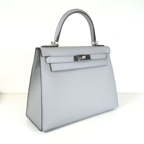 Hermes Kelly 28 Blue Glacier Epsom PHW C For Cheap