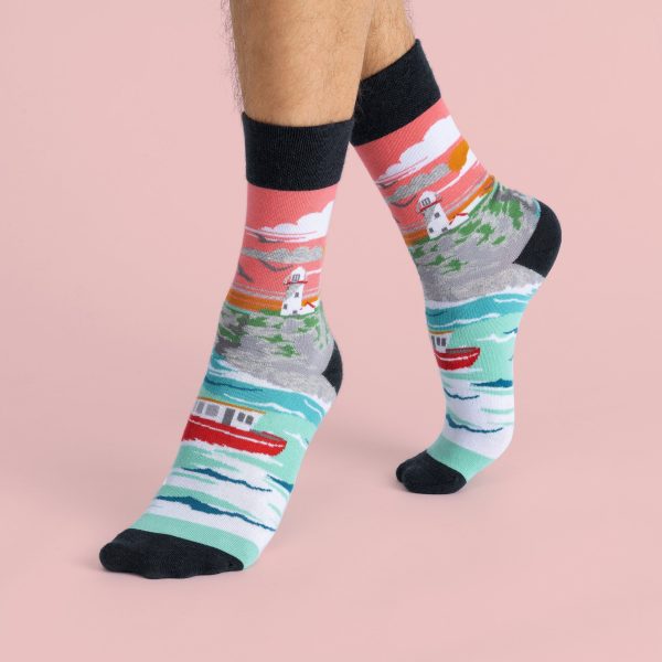 Lighthouse & Cliffs Socks Fashion