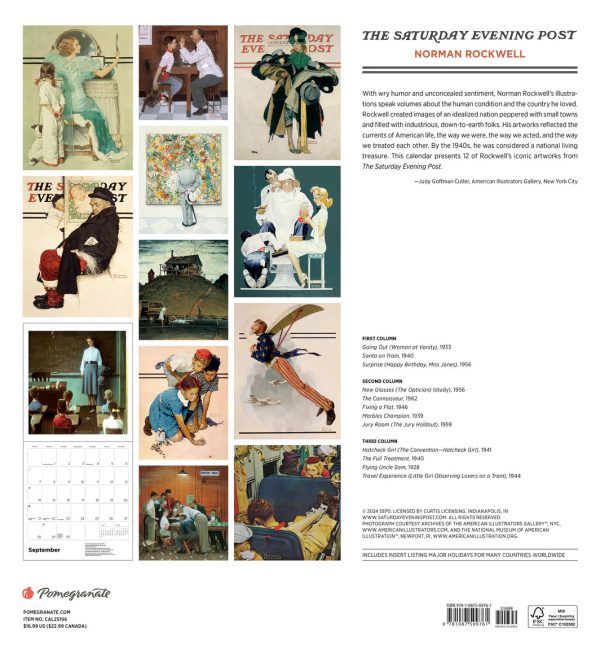 Norman Rockwell: The Saturday Evening Post 2025 Wall Calendar Online Sale