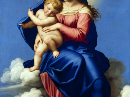 Virgin and Child Seated in Clouds Christmas Card Pack on Sale