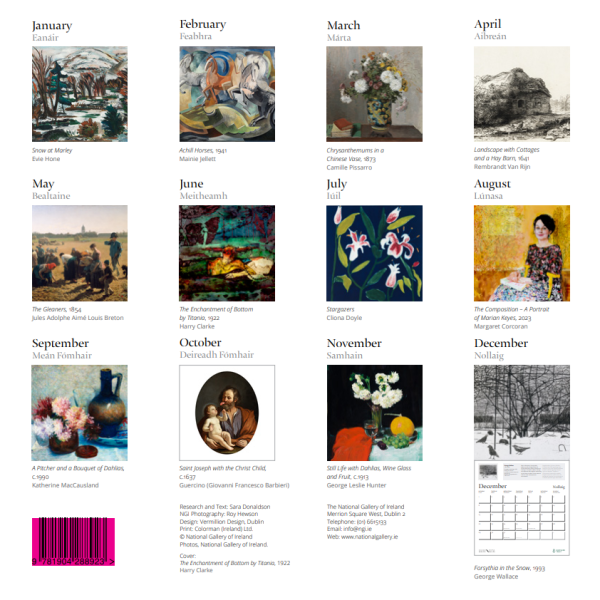 National Gallery of Ireland 2025 Calendar Online Hot Sale